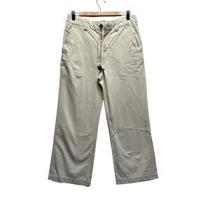 Abercrombie Kids Youth 16 Wide Leg Cotton Drawstring Pants Beige (Women 32)